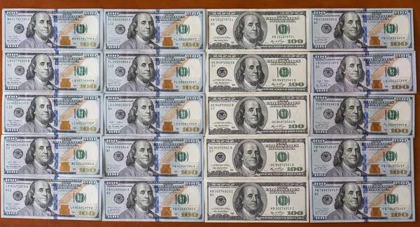 Información de billetes de 100 dólares. Concepto de riqueza y éxito. — Foto de Stock