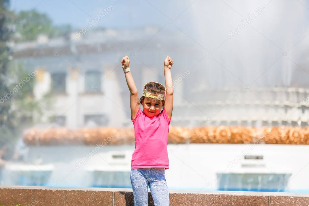 Cute little girl in amusement park