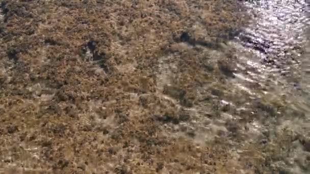 Вид на море і пісок. морський береговий водний фон — стокове відео