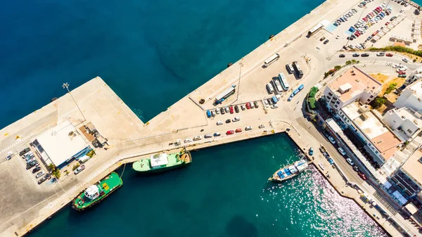 Molo v Agios Nikolaos, Kréta, Řecko. — Stock fotografie