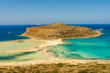 Yunanistan, Gramvousa Girit, Balos Körfezi 'nin inanılmaz manzarası