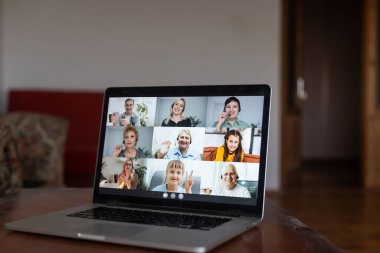 Çevrimiçi Video Konferansı Webinar Call. İş Toplantısı