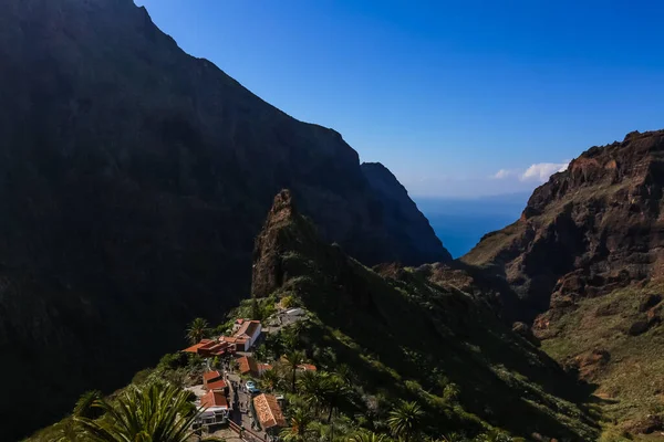 Spain Tenerife Village in the Gorge Mask — Stock Photo, Image