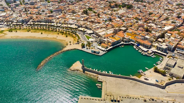 Starý benátský přístav v Rethymnu na Krétě, Řecko — Stock fotografie