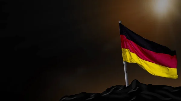German flag. Grunge effect dark — стоковое фото