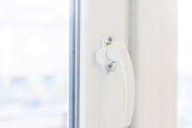 window. PVC plastic. plastic door handle