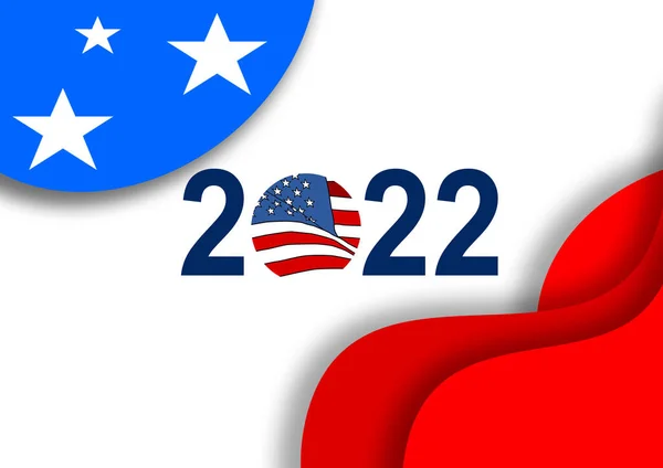 Le jour des élections 2022 aux États-Unis. illustration graphique États ofunités drapeau — Photo