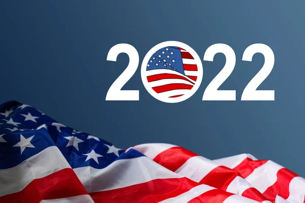 2022 Election campaign buttons with the USA flag - Illustration — Stock Photo, Image