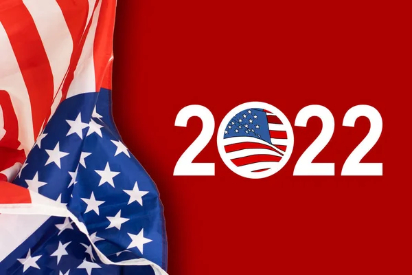 Wahlkampfknöpfe 2022 mit der USA-Flagge - Illustration — Stockfoto