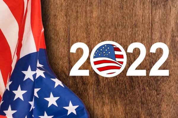 2022 Knappar för valkampanj med USA:s flagga - Illustration — Stockfoto