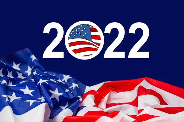 Día de las elecciones de 2022 en estados unidos. ilustración gráfica de la bandera de los estados unidos — Foto de Stock