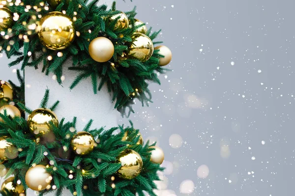 Decoraciones Juguetes Navideños Ambiente Año Nuevo Casa Navidad Tarjeta Abstracta —  Fotos de Stock