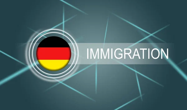 Немецкий Национальный Логотип Круглая Форма Рамой Высокое Качество Фото — стоковое фото