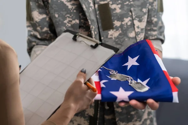 Psychologist Military Flag America — Stock Photo, Image