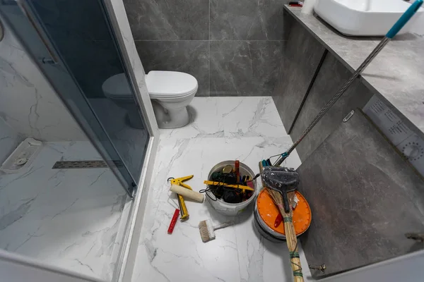 Sitio Construcción Renovando Baño —  Fotos de Stock