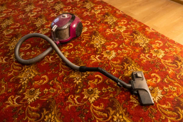 Close Vacuum Cleaner Carpet — Stock Photo, Image