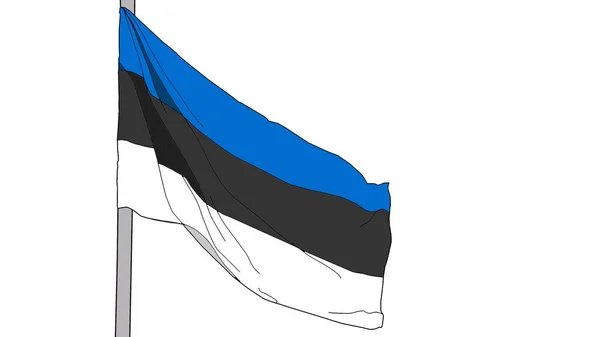 Estonya Bayrak Grafik Unsuru Illustration Şablon Tasarımı — Stok fotoğraf