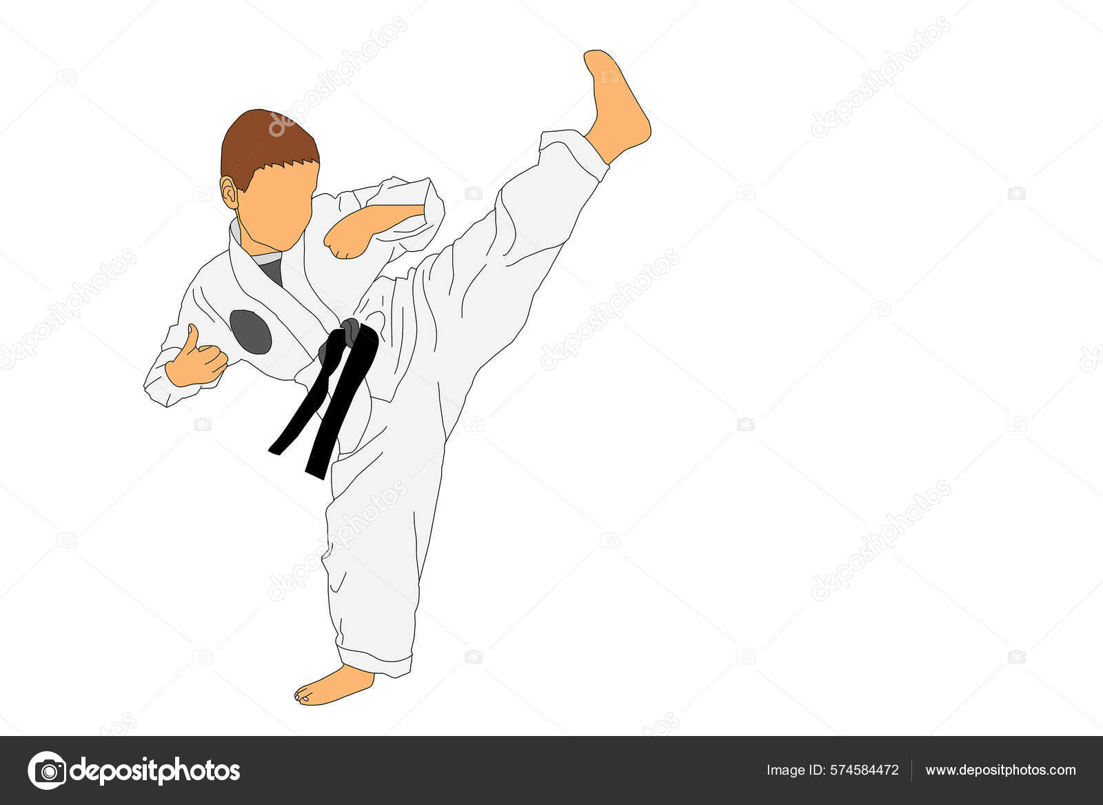Karate kid cartoon Stock Photos, Royalty Free Karate kid cartoon Images |  Depositphotos