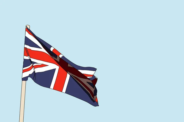 Flag United Kingdom White Background — Stock Photo, Image