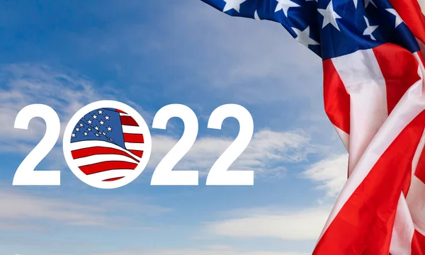 Día Las Elecciones 2022 Estados Unidos Ilustración Gráfica Bandera Los —  Fotos de Stock