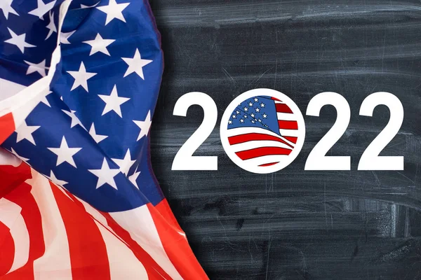 2022 Valdag Usa Illustration Förenta Staternas Flagga — Stockfoto