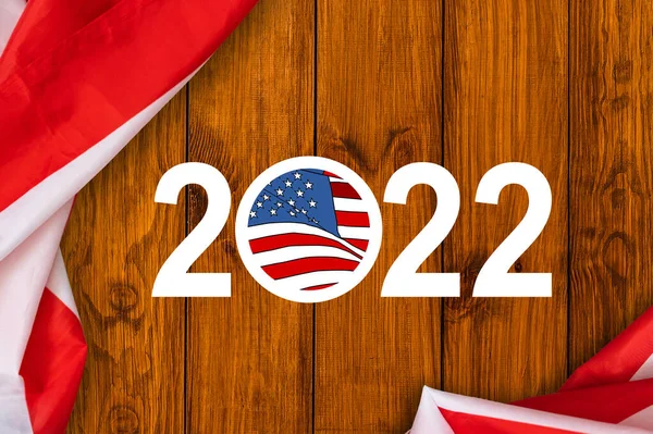 Día Las Elecciones 2022 Estados Unidos Ilustración Gráfica Bandera Los —  Fotos de Stock