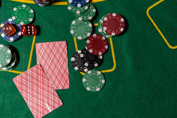 A Casino Black Jack table.