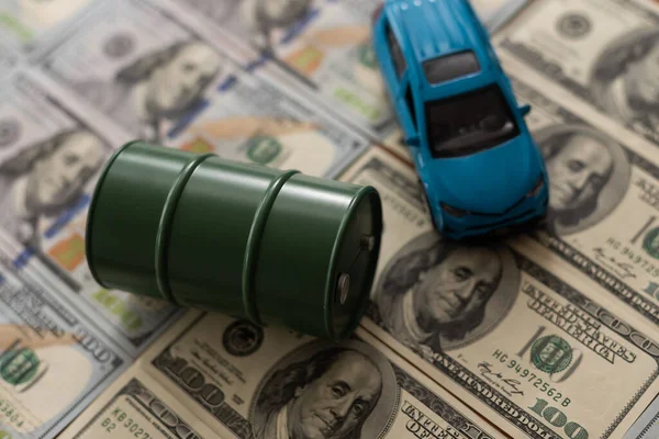 barrel to a dollar bills of money. Oil business. Profit from the sale of petroleum products, imports
