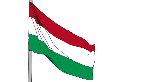Maďarský Národní Den Blahopřání Banner Horizontální Ilustrace Maďarský Svátek Března — Stock fotografie