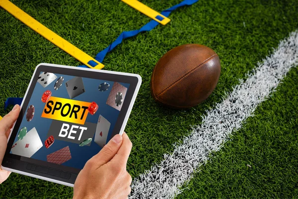 Gokken Voetbal Spel Wedden Concept — Stockfoto