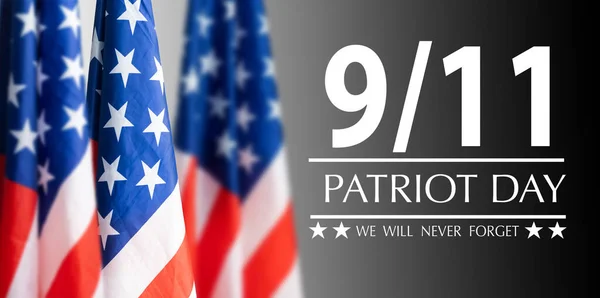 Patriot Day Typography Flags Background High Quality Photo — Zdjęcie stockowe