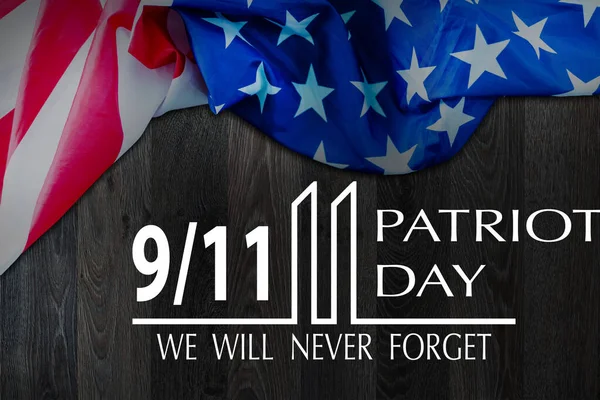 Patriot Day September Usa Banner United States Flag 911 Memorial — Foto Stock