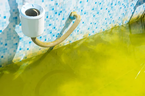 Cleaner Filter Very Dirty Swimming Pool Garden — Stock Photo, Image
