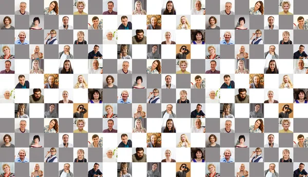 Set Various People Expressing Positive Emotions High Quality Photo — Foto de Stock