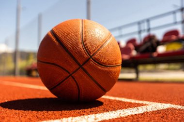 Basketball leather ball court background