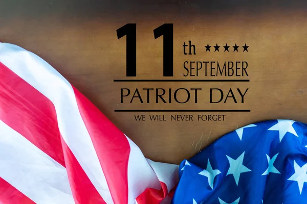 Patriot Day Září Usa Banner Usa Vlajka 911 Památník Nikdy — Stock fotografie
