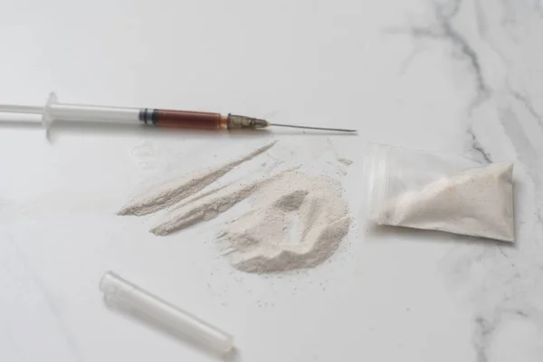 Andere Drugs Injectiespuit Stoppen Met Drugsverslaving — Stockfoto