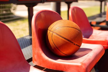 Basketball leather ball court background