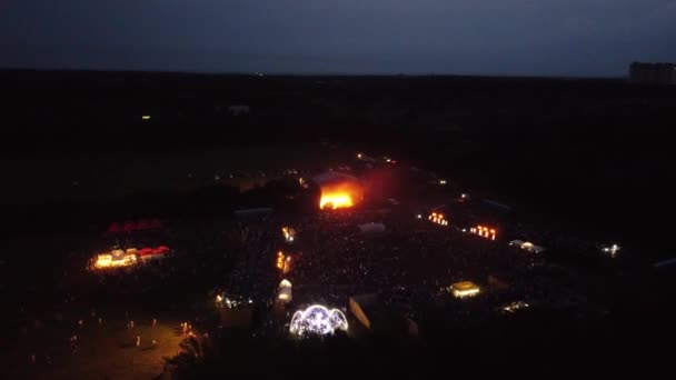 Otevřený Koncert Terénu Noci — Stock video