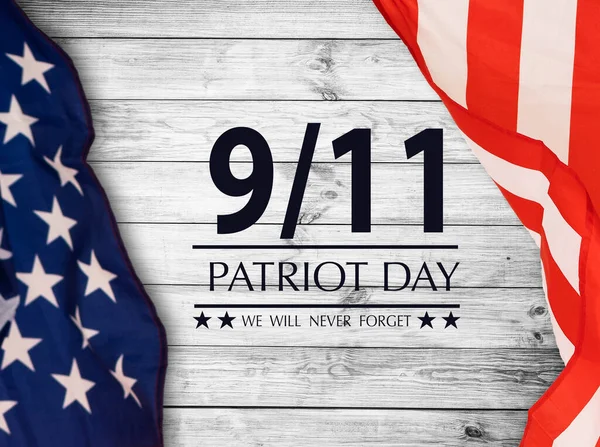 patriot day illustration. We will newer forget 9 11 patriotic illustration with american flag. High quality photo