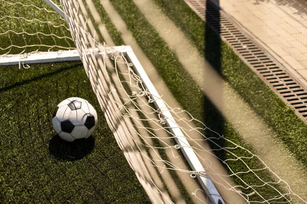 Fußball Auf Rasen Und Stadion — Stockfoto