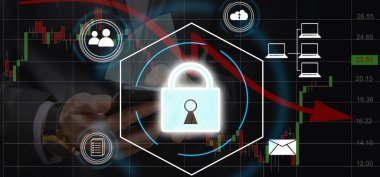 Sanal simge koruması, kilitlenin. Kişisel Veri Koruması.