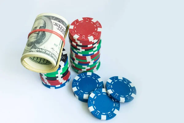 Chips Cahe Casino Jackpot Gambling Concept — Fotografia de Stock