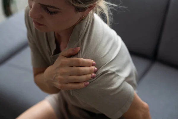 Closeup Females Arm Arm Pain Injury Health Care Medical Concept — Photo