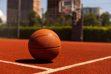 Basketball leather ball court background