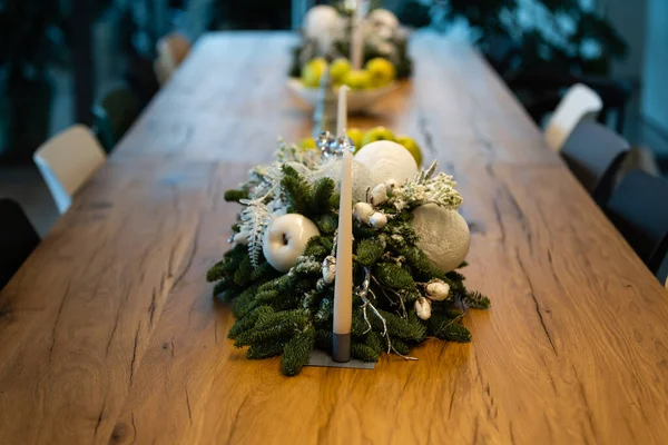 Christmas Table Setting Christmas Decor Table — Stock Photo, Image