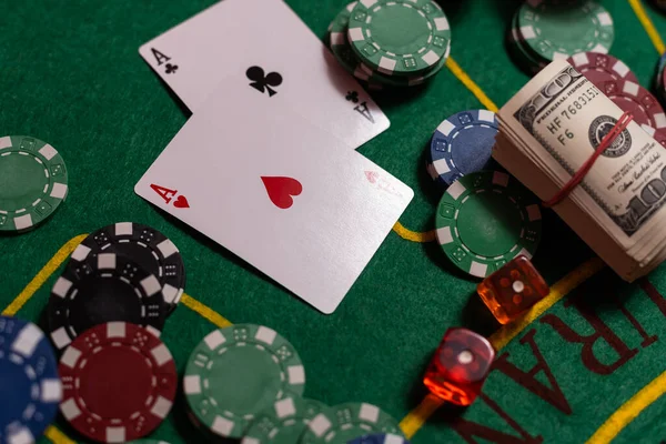 Bir Casino Black Jack Masası — Stok fotoğraf