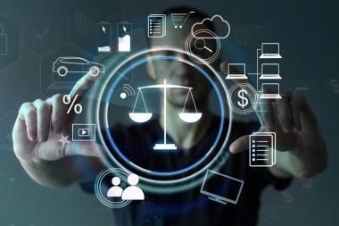 İş Hukuku Avukatı Hukuk Şirketi İnternet Teknolojisi Konsepti