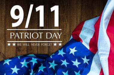 Patriot Day of USA background on american flag. High quality photo