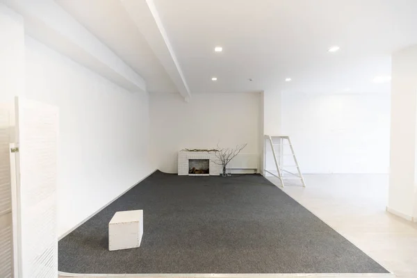 Пустая Комната Большое Белое Офисное Помещение — стоковое фото